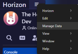Manage Data
